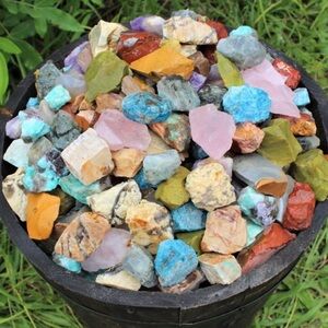 3 Pound Rough Gemstone Lot Bulk Healing Crystals
